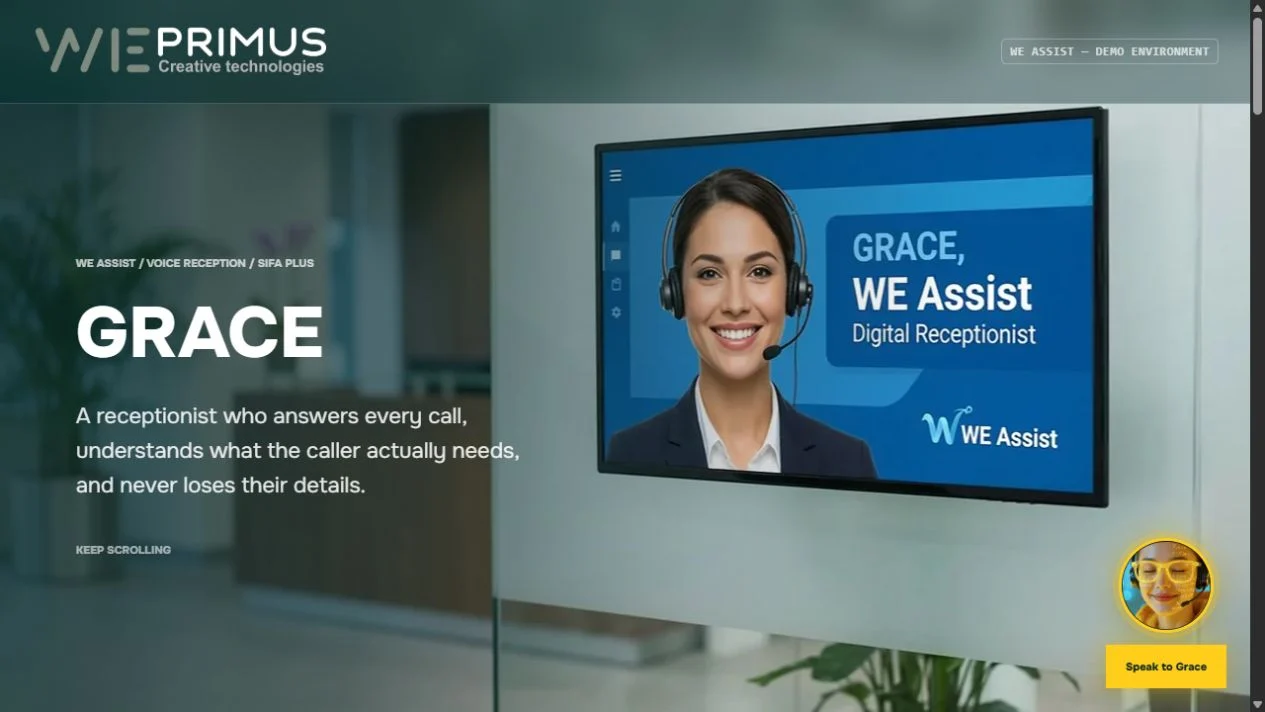 Grace digital receptionist demonstration