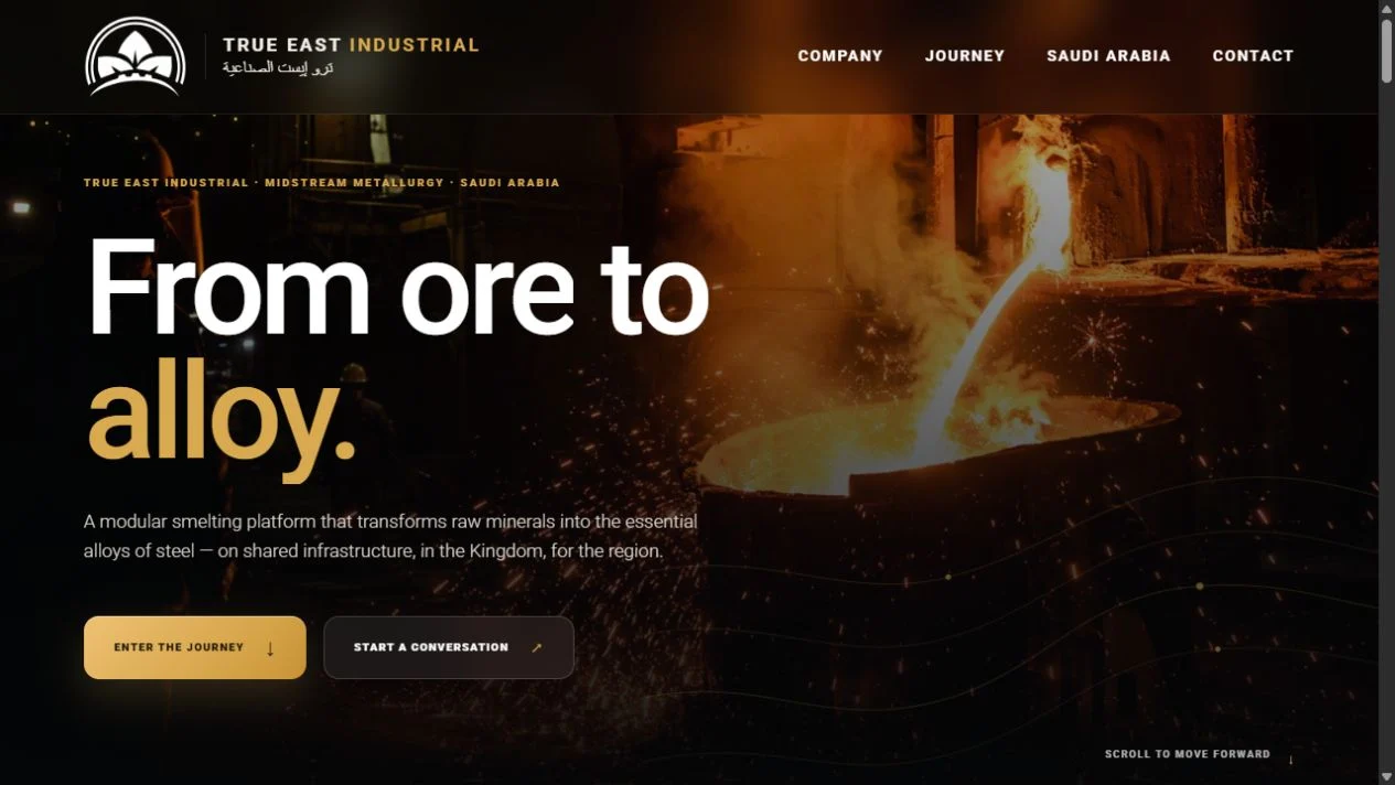 True East Industrial public website